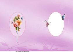 Butterflies & Roses Verse in Pink Insert