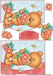 Flowers from Teddy Faux Envelope