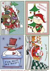 Four Christmas Toppers