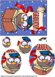The Graduation Owl Oval Pyramid