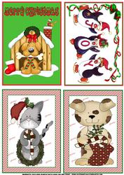 Set of 4 Mixed Christmas Toppers