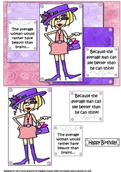 J.j Would Sooner Have Beauty Than Brains Quick Card