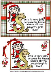 Crabby Cathy Knows Why Santa's Happy Quick Card
