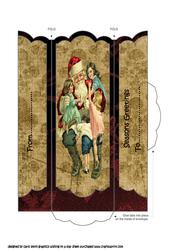 Vintage Christmas Santa Bookmark Envelope