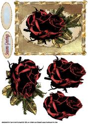 Antique Red Christmas Rose