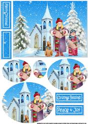 The Christmas Carol Singers Oval Pyramid