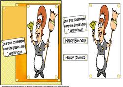 Busy Lizzie Cleans House Well, Quick Card
