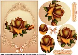 The Framed Burnished Rose Oval Pyramid