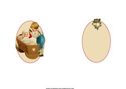 A Vintage Christmas Child in Cradle Insert