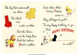 Childs Vintage Birthday Topper Insert