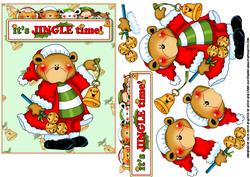 It's Jingle Time Christmas Decoupage