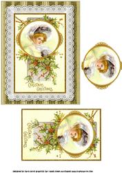 Vintage Christmas Lady Quick Card