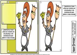 Busy Lizzie Gives Cleaning Advice Quick Card