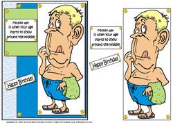 Colin Knows About Middle Age Quick Card