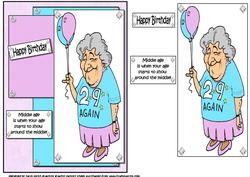 Ethel Knows About Middle Age Quick Card