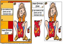 Sisters and Cookies Quick Card