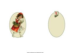Vintage New Year Girl Insert