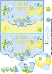 New Baby Boy Faux Envelope
