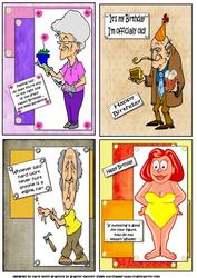 A Selection of Four Humourous Toppers Sheets