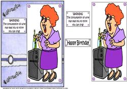 The Karaoke Queen Quick Card