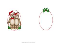 Christmas Teddy Couple Insert