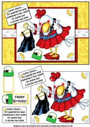 Hetty Hen Says Listen Chuck Quick Card