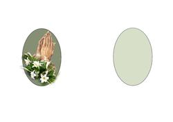 Praying Hands and Lilies Sympathy Insert