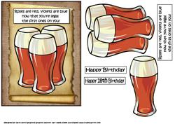 Male 18th Birthday Beer 1 Decoupage