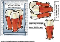 Male 18th Birthday Beer 2 Decoupge