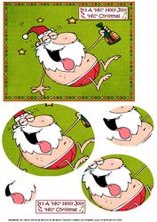 Santa's Been Hitting the Booze Oval Pyramid