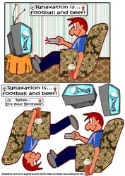 Relaxation is Football and Beer