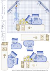 Baby Boy Christening Decoupage