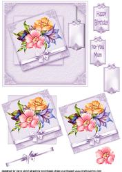 Floral Square Lavender