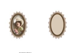 Victorian Girl in Frame Insert