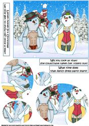 Frosty and Frostinas Fancy Dress for Christmas Pyramid