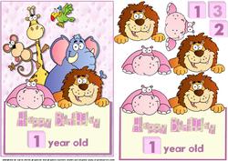 Happy Birthday 1, 2, or 3 Year Old Girl