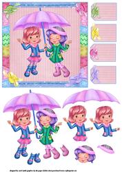 Cute Umbrella Girls