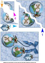 Christmas Snowglobe Baubles Wavey Sidestacker