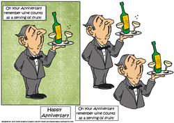 Jeeves Serves Anniversary Wine