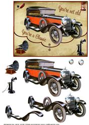 You're Not Old Vintage Car Faux Envelope