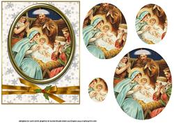 Vintage Nativity Medallion