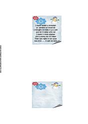 The Christmas Snowman Cute Verse Insert