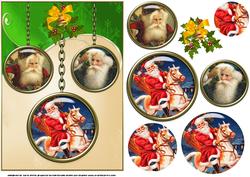 Vintage Santa Medallions 1