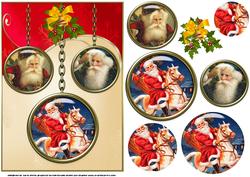Vintage Santa Medallions 2