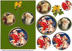 Vintage Santa Medallions 3