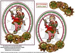 Steampunk Christmas Brianna Blaster Quick Card