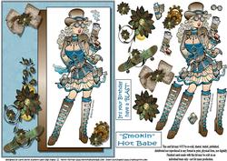 Smokin Hot Babe Steampunk Birthday