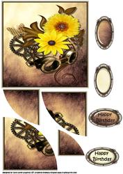 Floral Steampunk Corner Stacker
