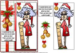 Stella Has a Laugh with Santa Quick Card