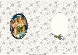 Vintage Baby Jesus in Manger, Silver Insert